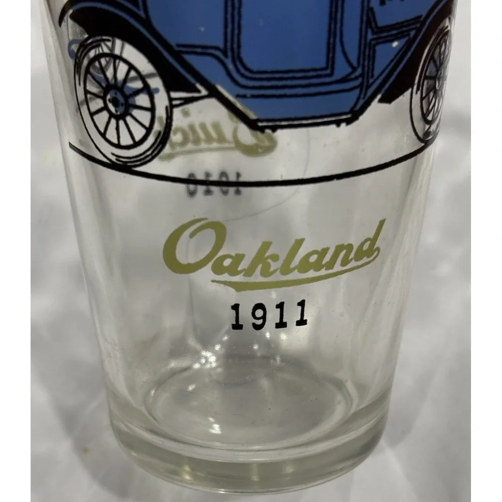 Buick Oakland Glass Tumbler 1910 1911 Hazel Atlas